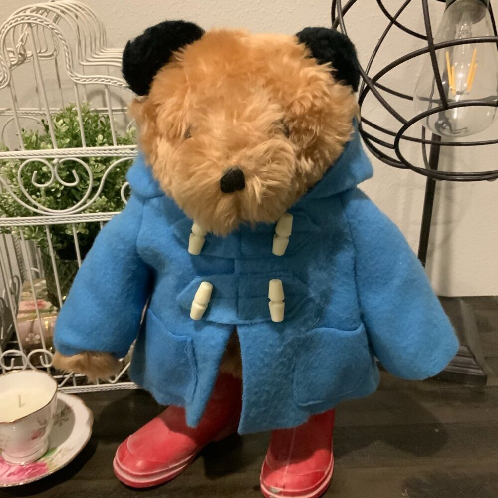 Paddington Bear Vintage Eden Toys Blue Coat Red Boots - Picture 8 of 8